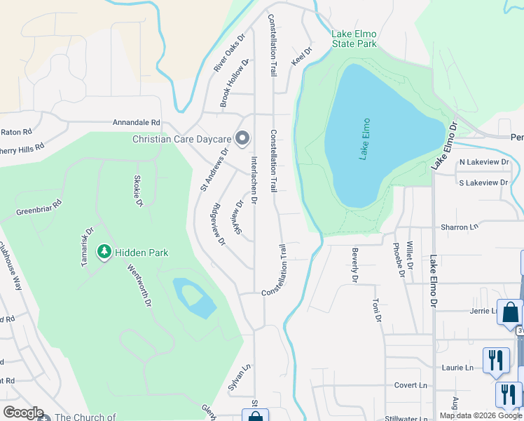 map of restaurants, bars, coffee shops, grocery stores, and more near 2113 Interlachen Dr in Billings