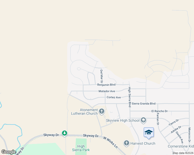 map of restaurants, bars, coffee shops, grocery stores, and more near Benjamin Boulevard in Billings