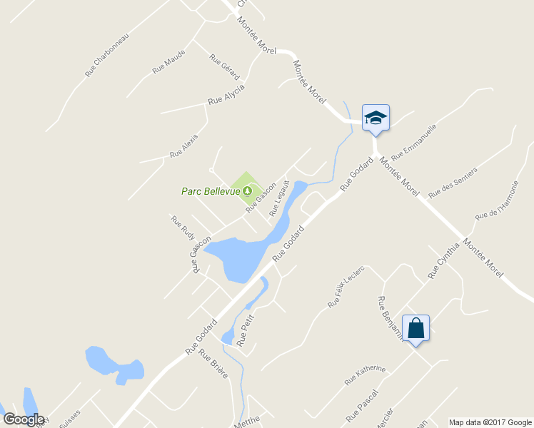 map of restaurants, bars, coffee shops, grocery stores, and more near 319 Rue Dagenais in Sainte-Sophie