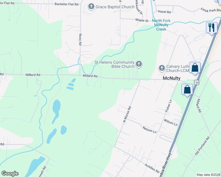 map of restaurants, bars, coffee shops, grocery stores, and more near 34774 Millard Road in Warren