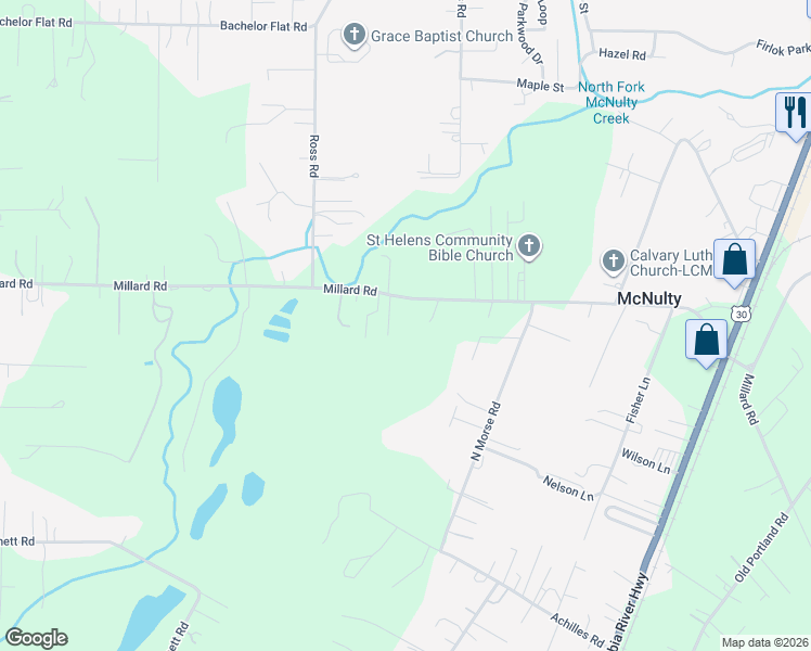 map of restaurants, bars, coffee shops, grocery stores, and more near 34774 Millard Road in Warren
