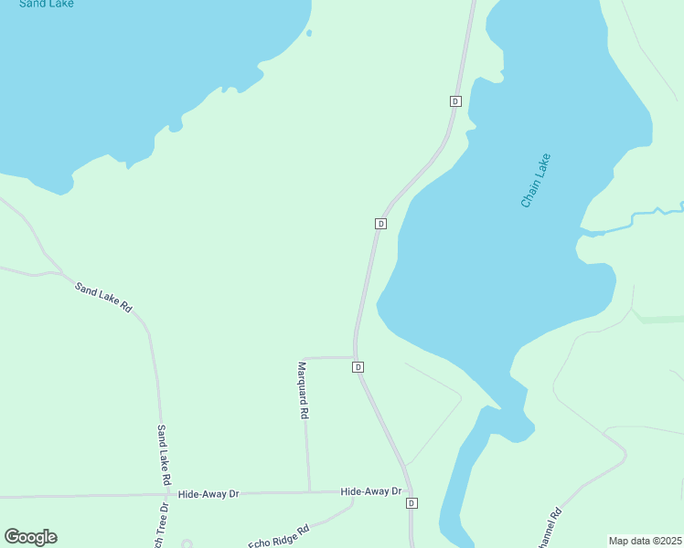 map of restaurants, bars, coffee shops, grocery stores, and more near 7814 County Highway D in Eagle River