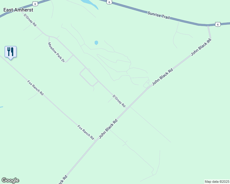 map of restaurants, bars, coffee shops, grocery stores, and more near 259 D'Orsay Road in Amherst