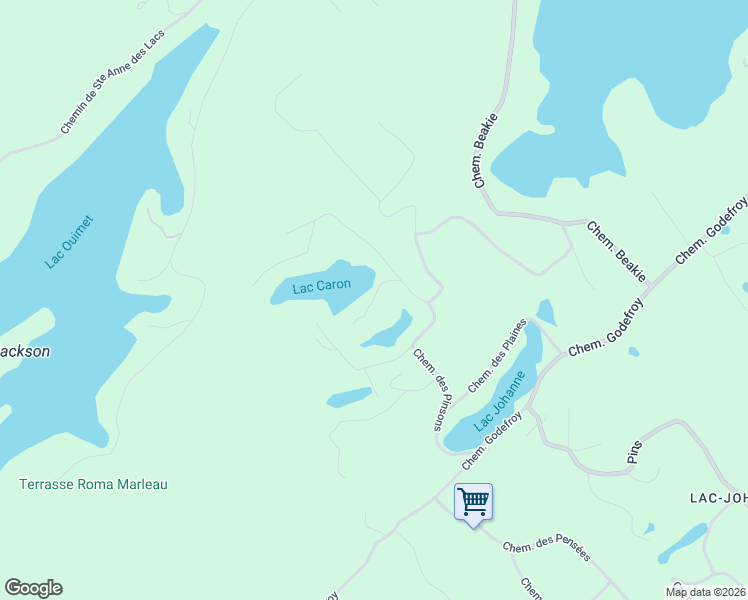 map of restaurants, bars, coffee shops, grocery stores, and more near Chemin des Parulines in Sainte-Anne-des-Lacs