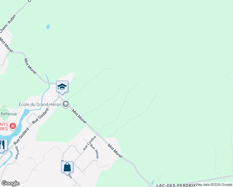map of restaurants, bars, coffee shops, grocery stores, and more near Rue des Bois in Sainte-Sophie