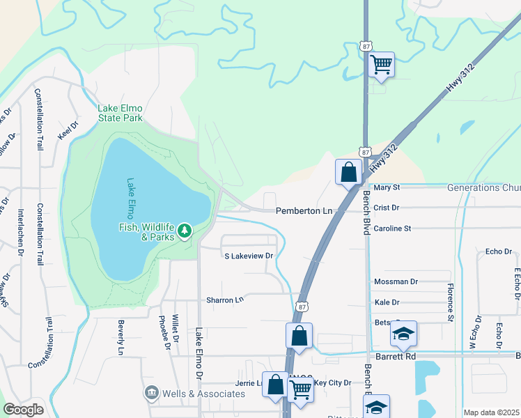 map of restaurants, bars, coffee shops, grocery stores, and more near 531 Pemberton Lane in Billings