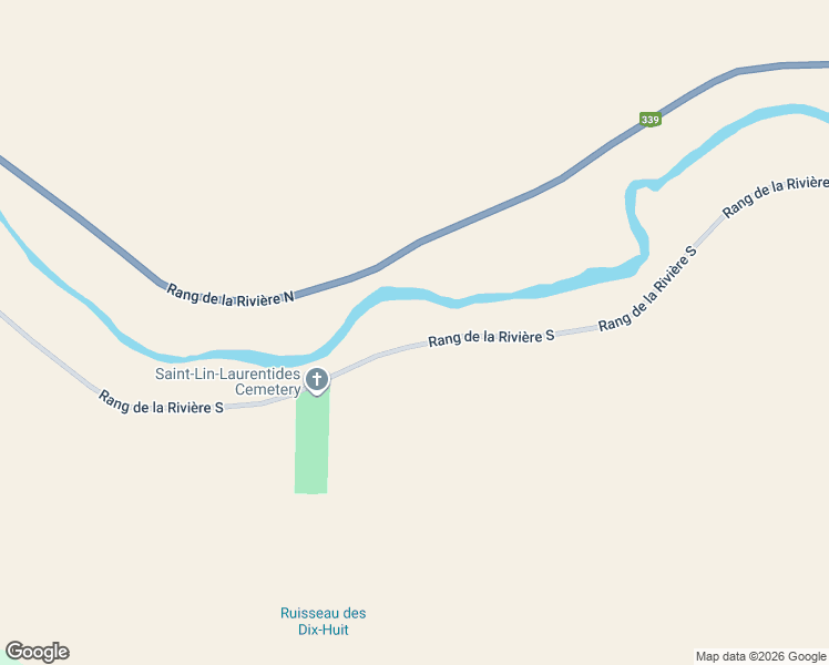 map of restaurants, bars, coffee shops, grocery stores, and more near 537 Rang de la Rivière Sud in Saint-Lin-Laurentides