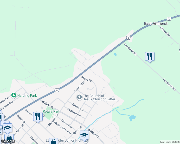 map of restaurants, bars, coffee shops, grocery stores, and more near 3 Marshview Drive in Amherst