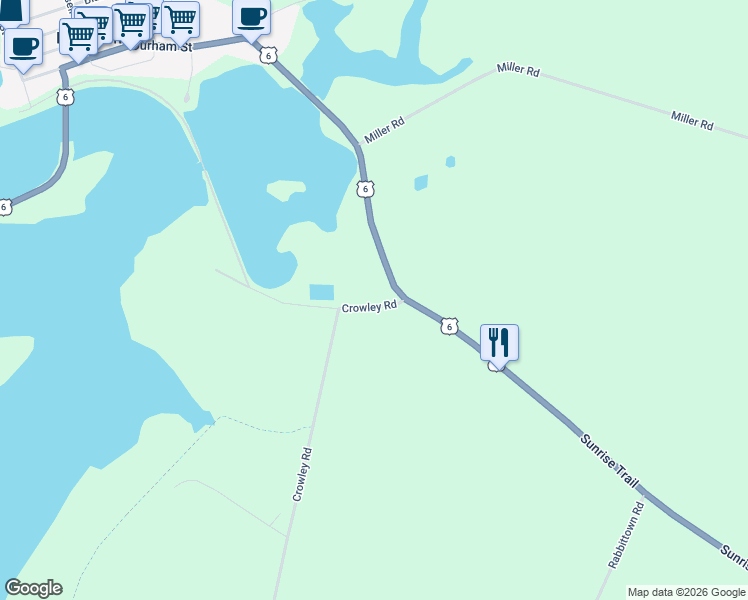 map of restaurants, bars, coffee shops, grocery stores, and more near 2839 Crowley Road in Pugwash