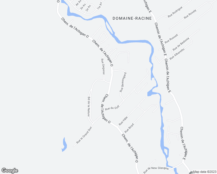 map of restaurants, bars, coffee shops, grocery stores, and more near 733 Chemin de l'Achigan Ouest in Sainte-Sophie