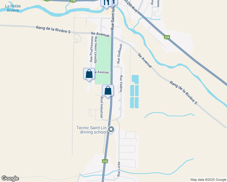 map of restaurants, bars, coffee shops, grocery stores, and more near 451 Rue Saint-Isidore in Saint-Lin - Laurentides