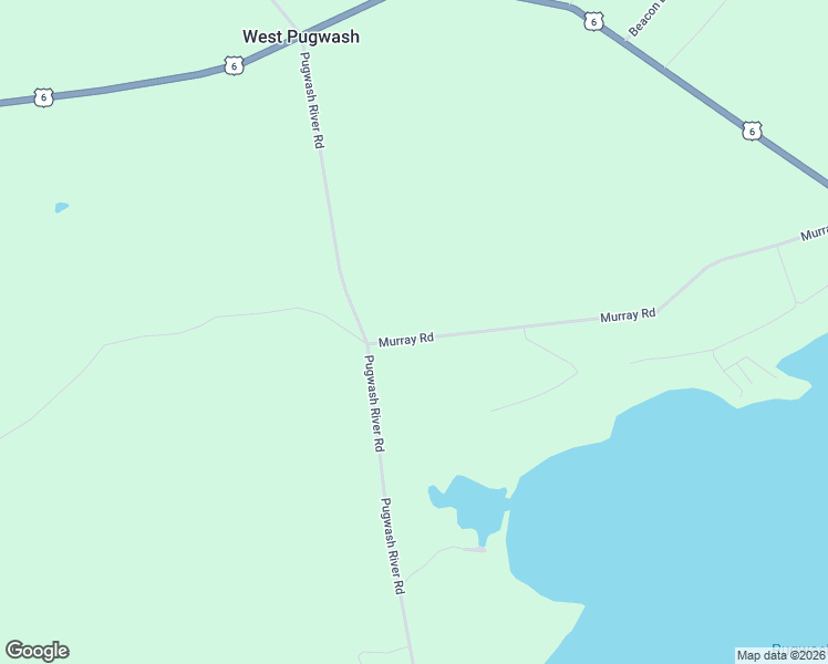 map of restaurants, bars, coffee shops, grocery stores, and more near 1151 Murray Road in Pugwash