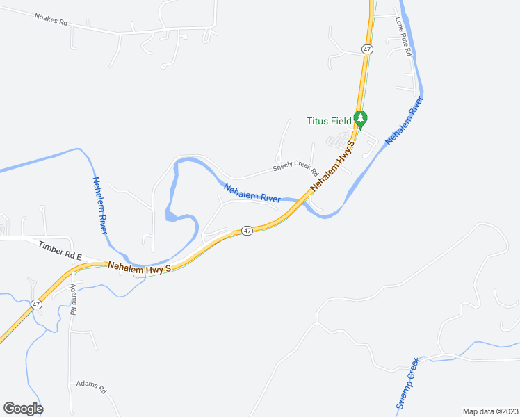map of restaurants, bars, coffee shops, grocery stores, and more near 58442 Nehalem Highway South in Vernonia