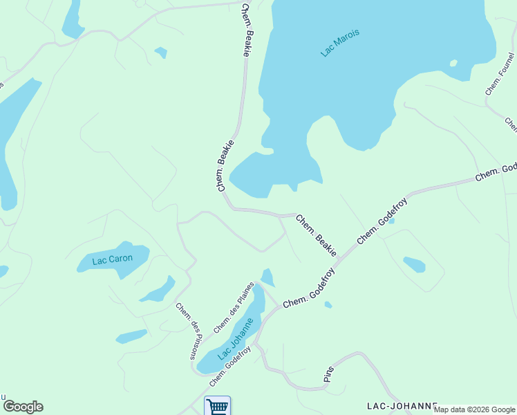 map of restaurants, bars, coffee shops, grocery stores, and more near 90 Chemin Beakie in Sainte-Anne-des-Lacs