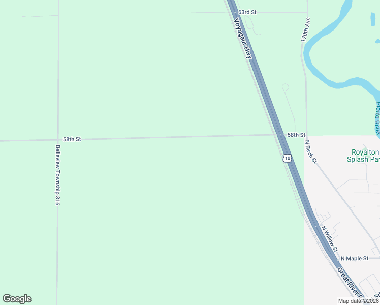 map of restaurants, bars, coffee shops, grocery stores, and more near 16539 58th Street in Royalton