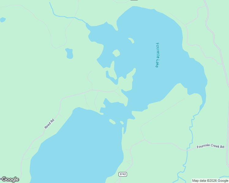 map of restaurants, bars, coffee shops, grocery stores, and more near 553 Reed Road in Three Lakes