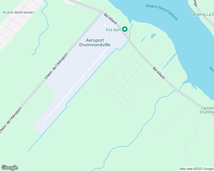 map of restaurants, bars, coffee shops, grocery stores, and more near 210 Rue Saint Francois in Drummondville