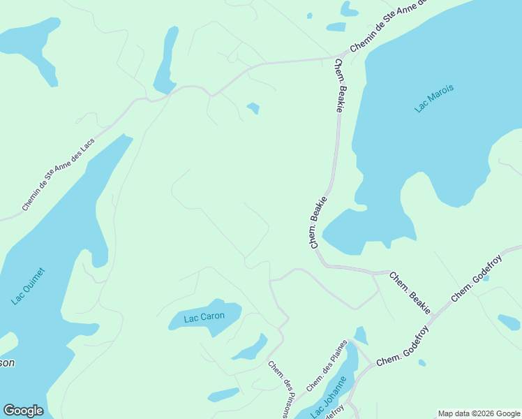 map of restaurants, bars, coffee shops, grocery stores, and more near 52 Chemin des Potentilles in Sainte-Anne-des-Lacs