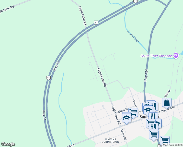 map of restaurants, bars, coffee shops, grocery stores, and more near 6 Poplar Street in South River
