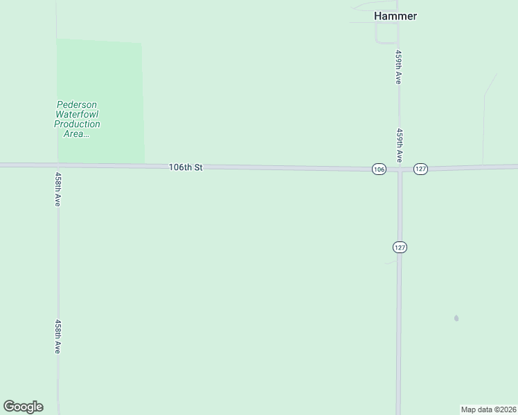 map of restaurants, bars, coffee shops, grocery stores, and more near 106th Street in Sisseton