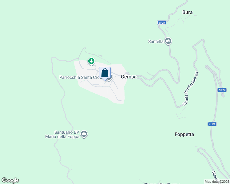 map of restaurants, bars, coffee shops, grocery stores, and more near 13 Via Papa Giovanni XXIII in Gerosa