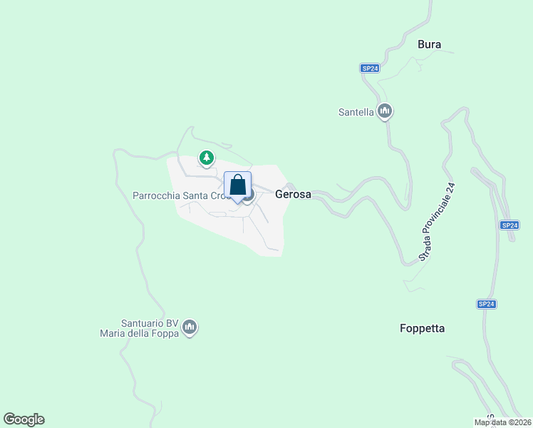 map of restaurants, bars, coffee shops, grocery stores, and more near 13 Via Papa Giovanni XXIII in Gerosa