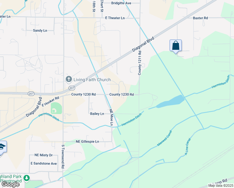 map of restaurants, bars, coffee shops, grocery stores, and more near 1399 Hooker Road in Hermiston