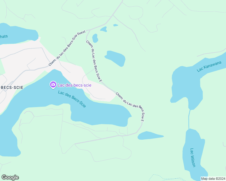 map of restaurants, bars, coffee shops, grocery stores, and more near 547 Chemin du Lac des Becs Scie Est in Saint-Sauveur