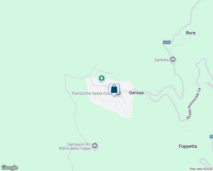 map of restaurants, bars, coffee shops, grocery stores, and more near 5 Via IV Novembre in Gerosa