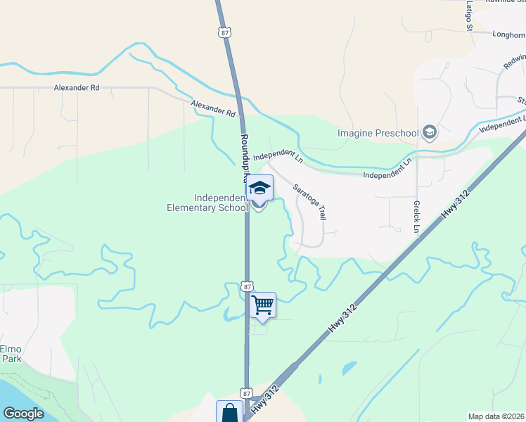 map of restaurants, bars, coffee shops, grocery stores, and more near 2907 Roundup Road in Billings