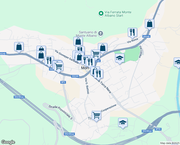 map of restaurants, bars, coffee shops, grocery stores, and more near 4 Piazza B. Malfatti in Mori