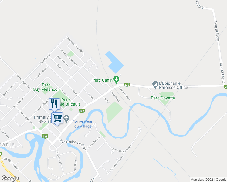 map of restaurants, bars, coffee shops, grocery stores, and more near 10 Rue des Sulpiciens in L'Épiphanie