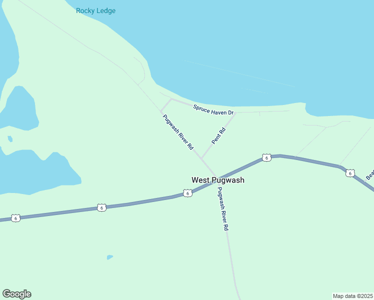 map of restaurants, bars, coffee shops, grocery stores, and more near 2207 Pugwash River Road in Pugwash