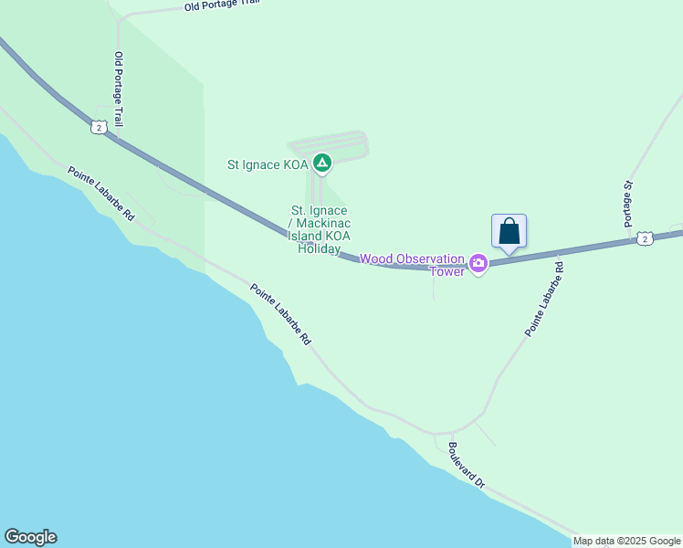 map of restaurants, bars, coffee shops, grocery stores, and more near 1149-1161 U.S. 2 in St. Ignace