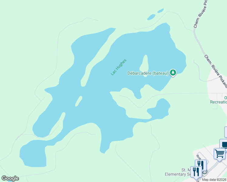 map of restaurants, bars, coffee shops, grocery stores, and more near 94 Avenue Palmer in Otter Lake