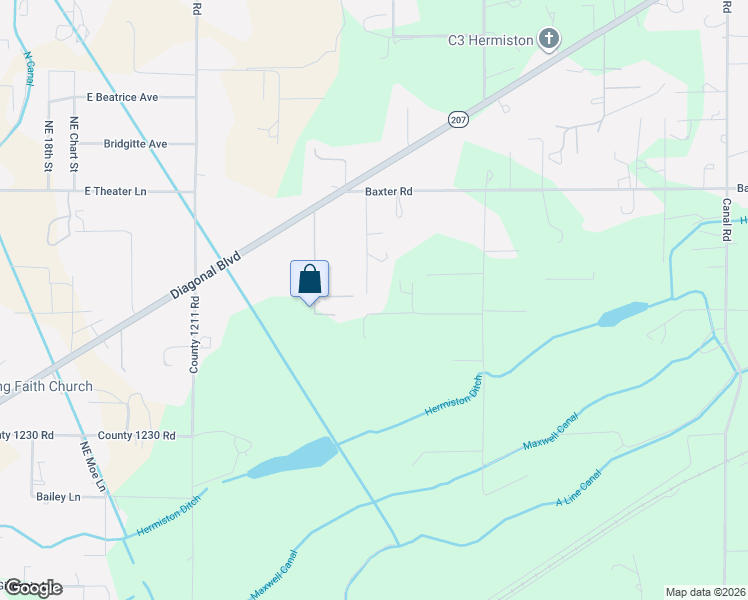 map of restaurants, bars, coffee shops, grocery stores, and more near 79953 Ross Lane in Hermiston
