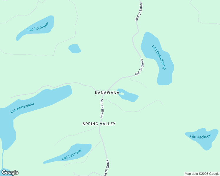 map of restaurants, bars, coffee shops, grocery stores, and more near Montée Saint Elmire in Saint-Sauveur