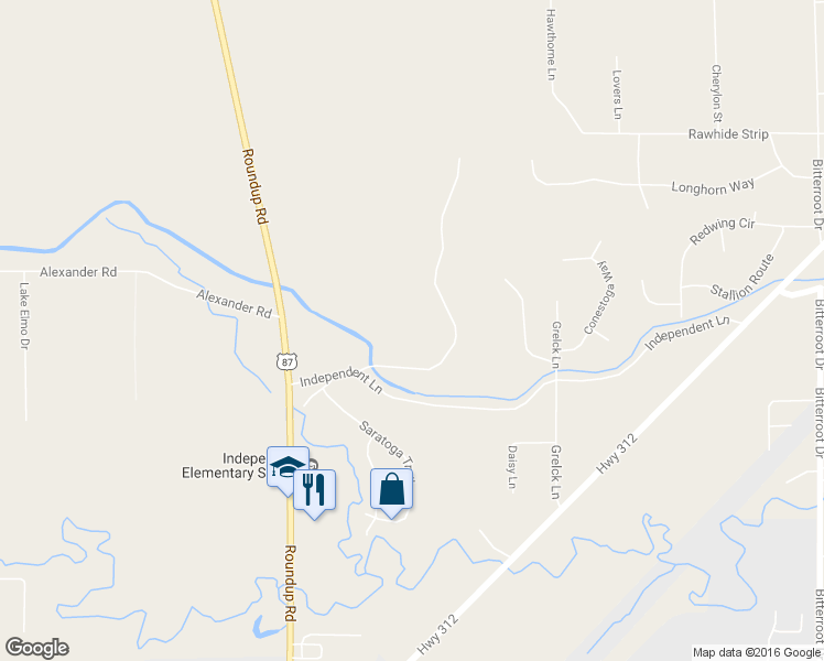 map of restaurants, bars, coffee shops, grocery stores, and more near 905 Independent Lane in Billings