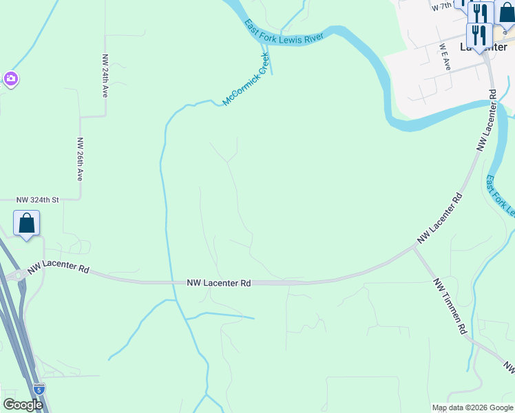 map of restaurants, bars, coffee shops, grocery stores, and more near 32215 Northwest Eagle Crest Drive in Ridgefield