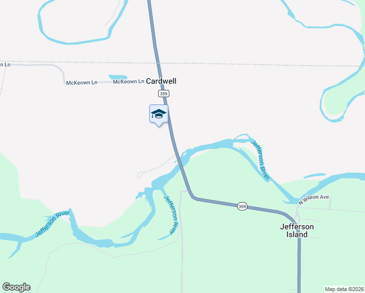 map of restaurants, bars, coffee shops, grocery stores, and more near 65 Montana 359 in Whitehall