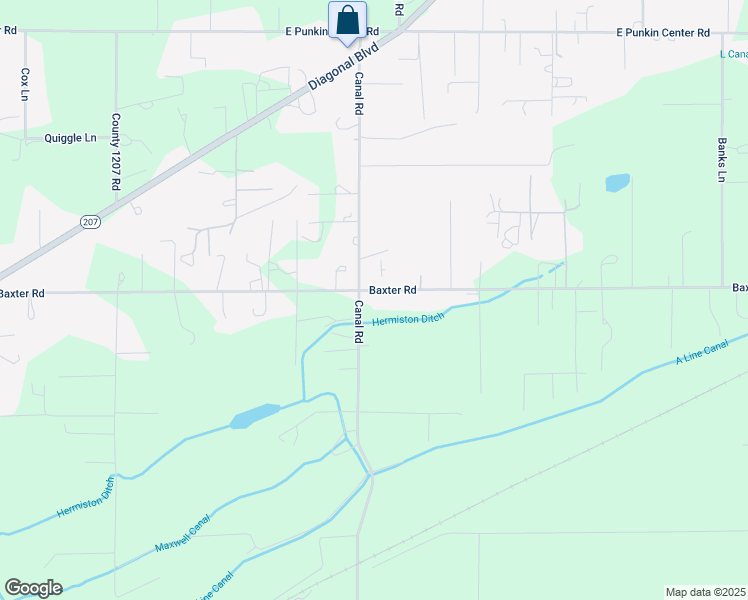 map of restaurants, bars, coffee shops, grocery stores, and more near 32586 Baxter Road in Hermiston