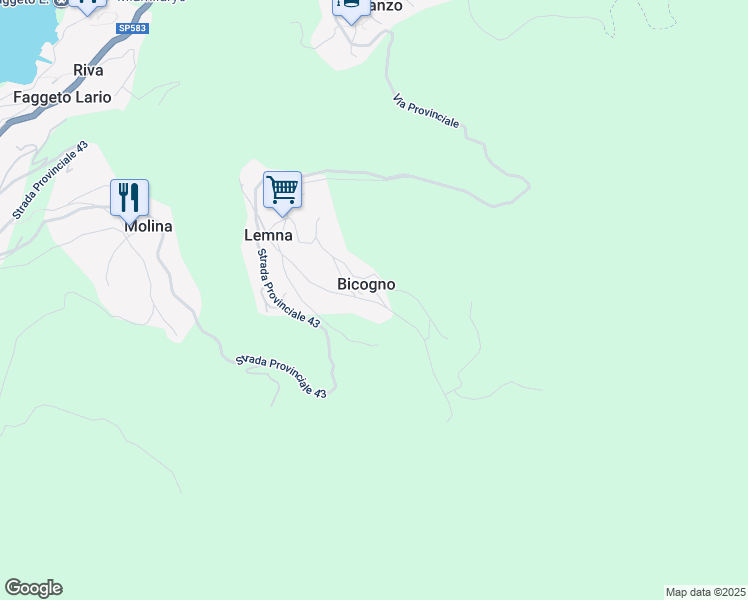 map of restaurants, bars, coffee shops, grocery stores, and more near 2 Borgo di Bicogno in Lemna