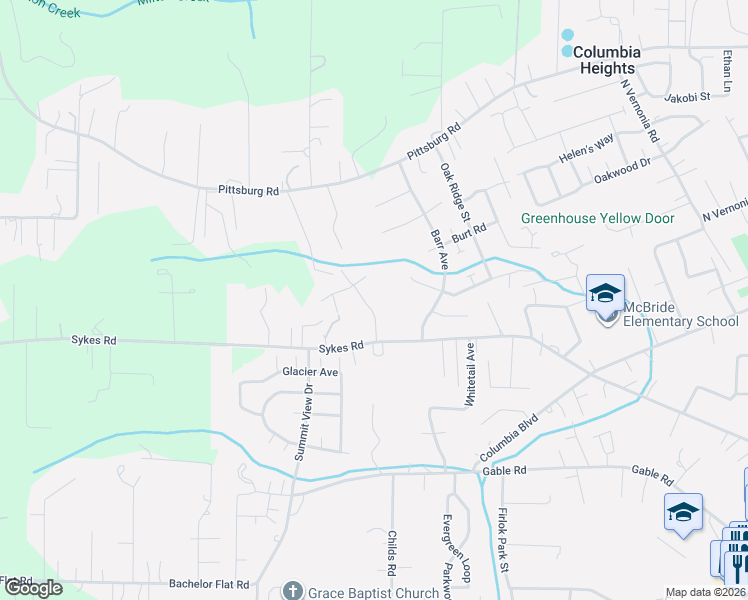 map of restaurants, bars, coffee shops, grocery stores, and more near 59346 Mountain View Drive in Saint Helens
