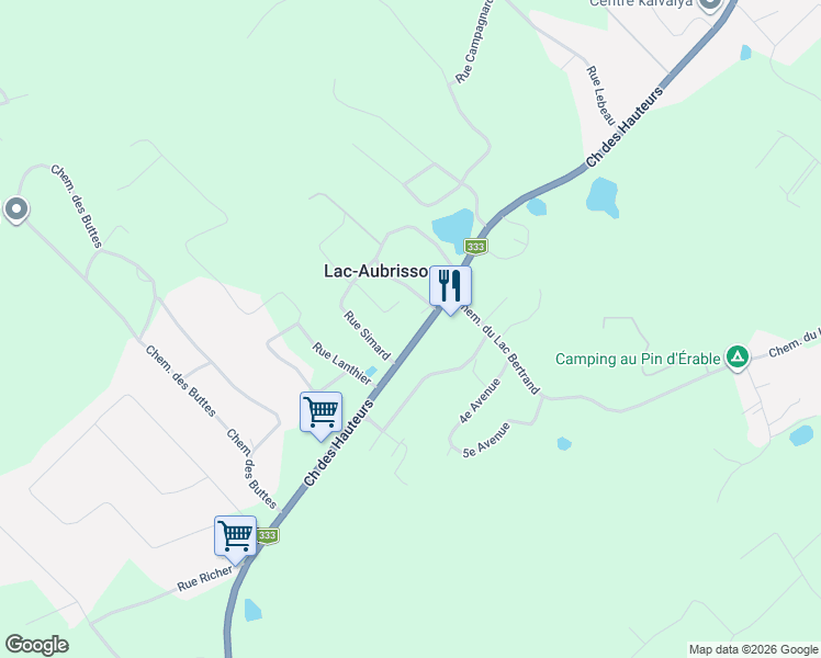 map of restaurants, bars, coffee shops, grocery stores, and more near 631 Chemin des Hauteurs in Saint-Hippolyte
