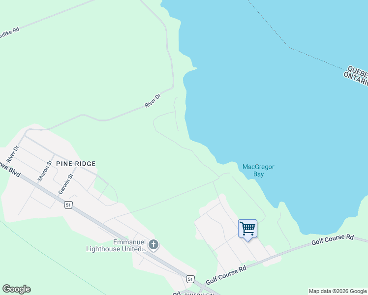 map of restaurants, bars, coffee shops, grocery stores, and more near 80 MacGregor's Bay Trail in Pembroke
