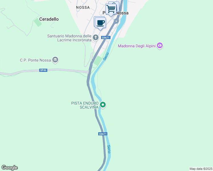map of restaurants, bars, coffee shops, grocery stores, and more near in Province of Bergamo
