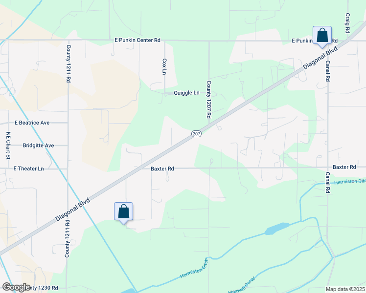 map of restaurants, bars, coffee shops, grocery stores, and more near 32154 Diagonal Boulevard in Hermiston