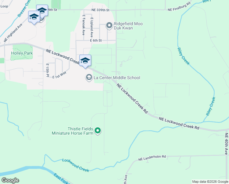 map of restaurants, bars, coffee shops, grocery stores, and more near 141 E 24TH Ave in La Center