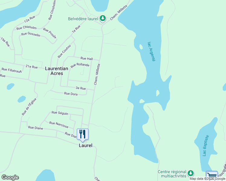 map of restaurants, bars, coffee shops, grocery stores, and more near Chemin Marr in Wentworth-Nord