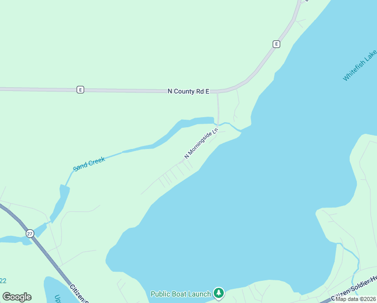 map of restaurants, bars, coffee shops, grocery stores, and more near 6216 North Morningside Lane in Stone Lake